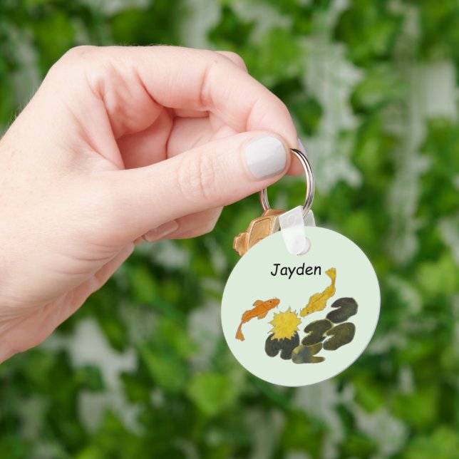 Chaveiro Keychain - Koi and Lily Pads (Mão)