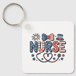 Chaveiro Keychain-Patriotic 4th of July