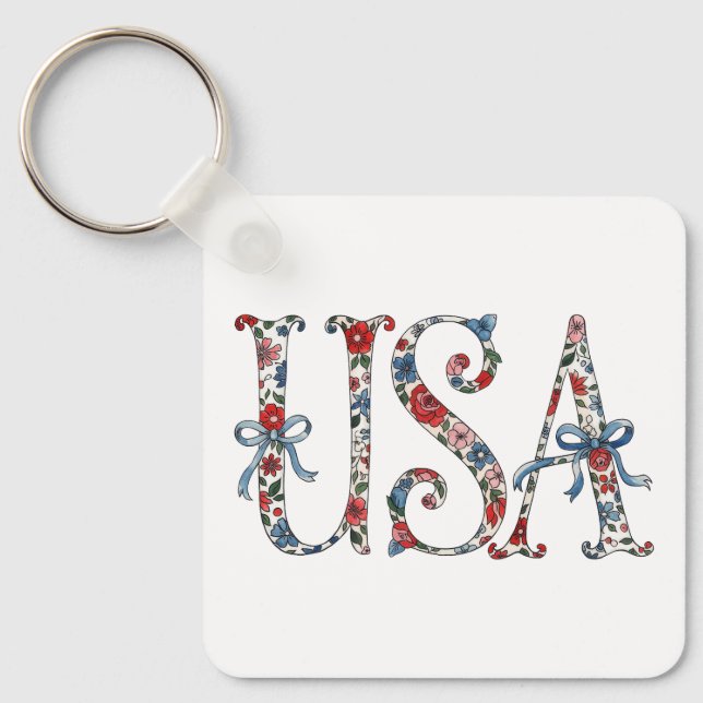 Chaveiro   Keychain Patriotic US 250th Anniversary Keychain (Frente)