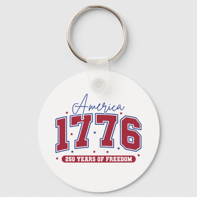 Chaveiro Keychain USA 250th Anniversary Patriotic Keychain (Frente)