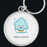 Chaveiro keychain with little cloud raining, very happy<br><div class="desc">Your baby, or that of your friend, or your relatives, deserves special attention with gifts that can be personalized with the baby's name. Cherish this date and the people you love, this line operates with: pillows, cushions, keychains, clothes, t-shirts, and other cute elements. Search our store, you will find the...</div>