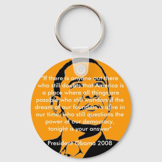 Chaveiro keyring americano Dream Obama (Frente)