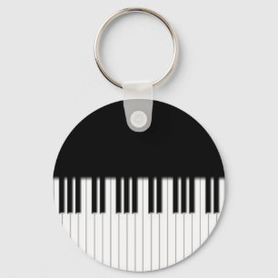 Chaveiro Keyring - branco do preto das chaves de teclado do