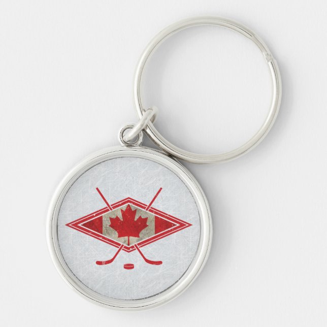 Chaveiro Keyring canadense de hóquei (Frente)