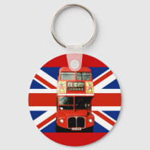 Keyring com barramento e bandeira britânica