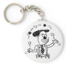 Keyring com uma ilustração malabarista
