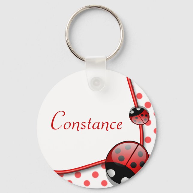 Chaveiro Keyring de nome personalizado - Lady Bug (Frente)