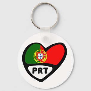 Chaveiro Keyring do coração da bandeira de código do pa