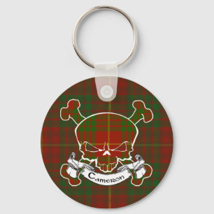 Chaveiro Keyring do crânio do Tartan de Cameron