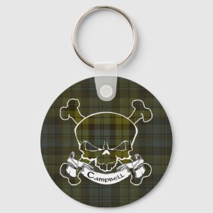 Chaveiro Keyring do crânio do Tartan de Campbell