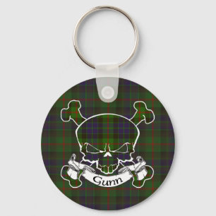 Chaveiro Keyring do crânio do Tartan de Gunn