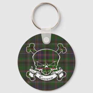 Chaveiro Keyring do crânio do Tartan do tanoeiro