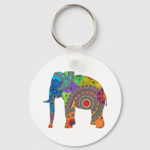 Chaveiro Keyring do elefante de Paisley