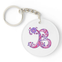 Keyring do nome e do significado do monograma B de