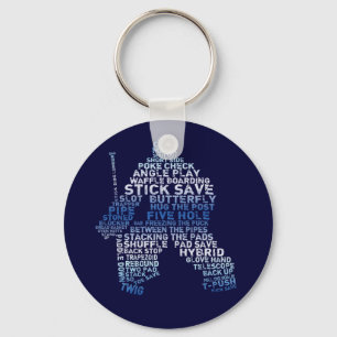 Chaveiro Keyring do texto do Goalie do hóquei