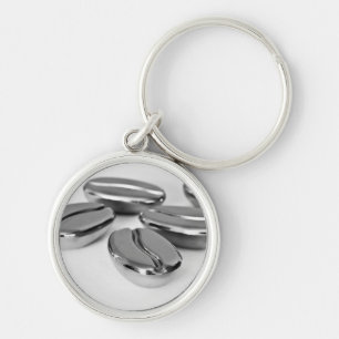 Chaveiro Keyring dos feijões de café do metal