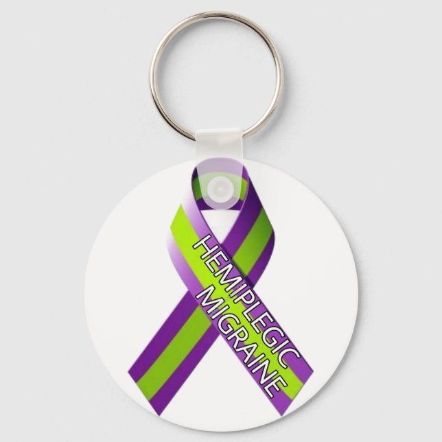 Chaveiro Keyring - Hemiplégico Enxaqueca Ribbon (Frente)
