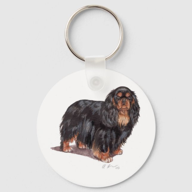 Chaveiro Keyring: King charles spaniel (brinquedo inglês) (Frente)