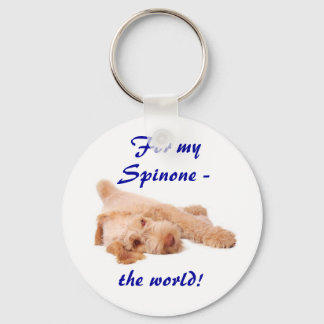 Chaveiro keyring - "Para o meu Espinone - o mundo!"