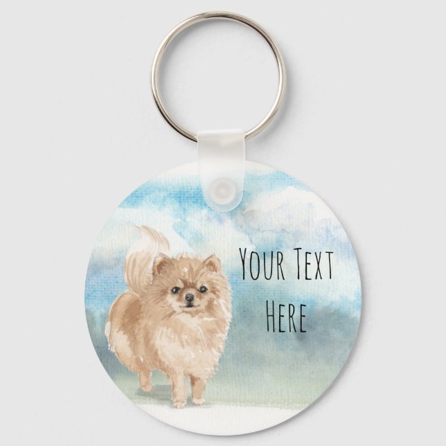 Chaveiro Keyring personalizado da Pomerânia (Frente)