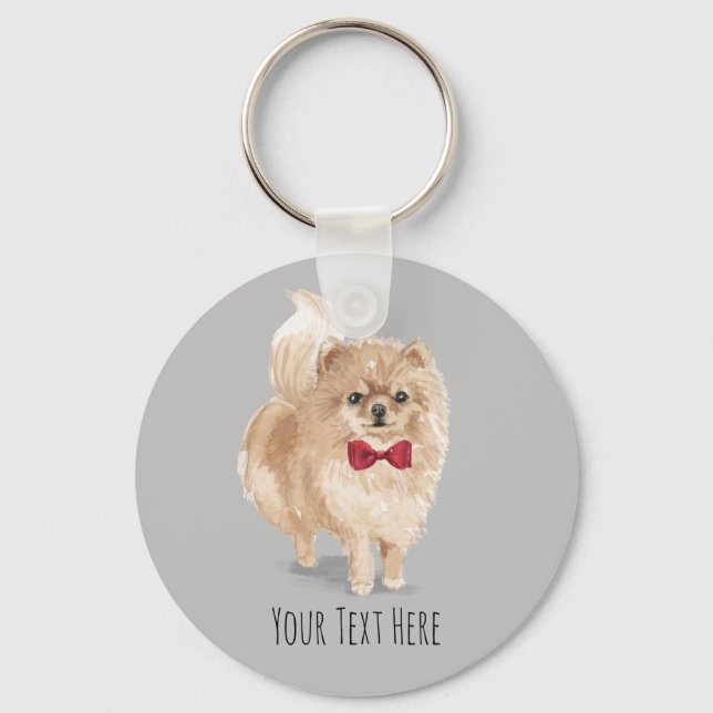 Chaveiro Keyring personalizado da Pomerânia (Frente)