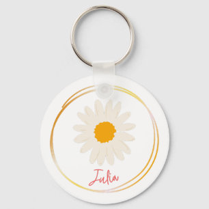 Chaveiro Keyring personalizado de margarida