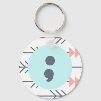Chaveiro Keyring-Semicolon-Recovery-Support para saúde ment