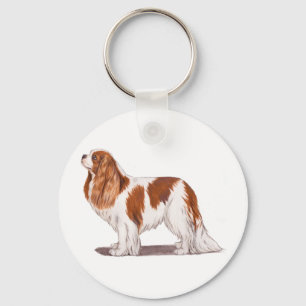 Chaveiro Keyring: Spaniel de rei Charles descuidado