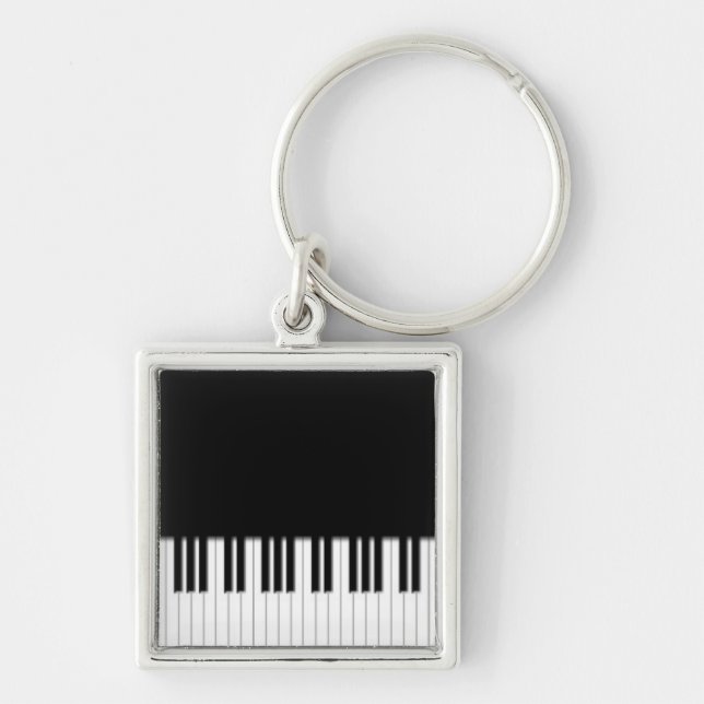 Chaveiro Keyring superior - o piano fecha o branco preto (Frente)