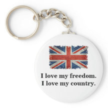 Keyring - União Jack Flag com Slogan Patriótico 5