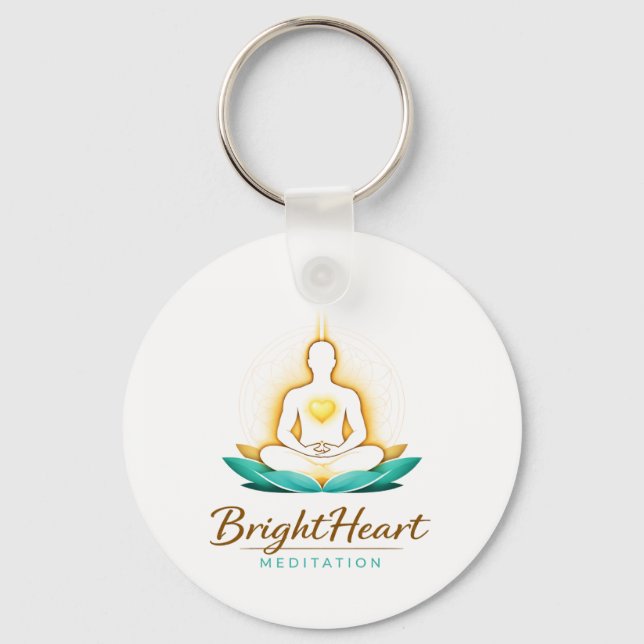 Chaveiro Keyring with Brightheart Meditation Logo (Frente)