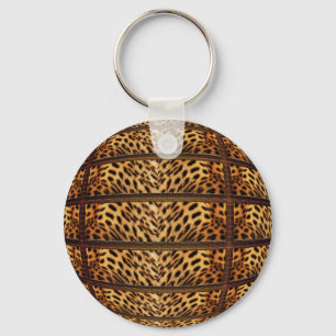 Chaveiro & keyrings da pele do leopardo