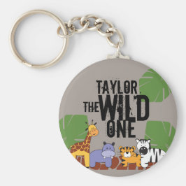 Chaveiro Khaki Brown Wild One Safari Animais Personalizados