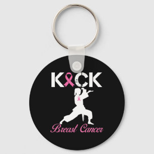 Chaveiro Kick Cancer da mama Karate Sensibilização do Cance