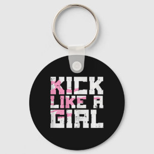 Chaveiro Kick Like Girl Karate Taekwondo Kung Fu Martial Ar