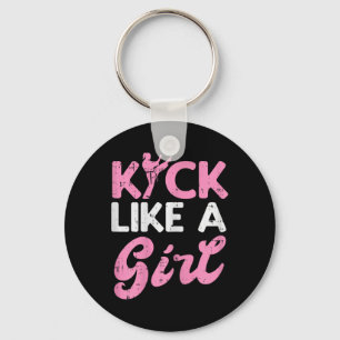 Chaveiro Kick Like Girl Karate Taekwondo Kung Fu Martial Ar