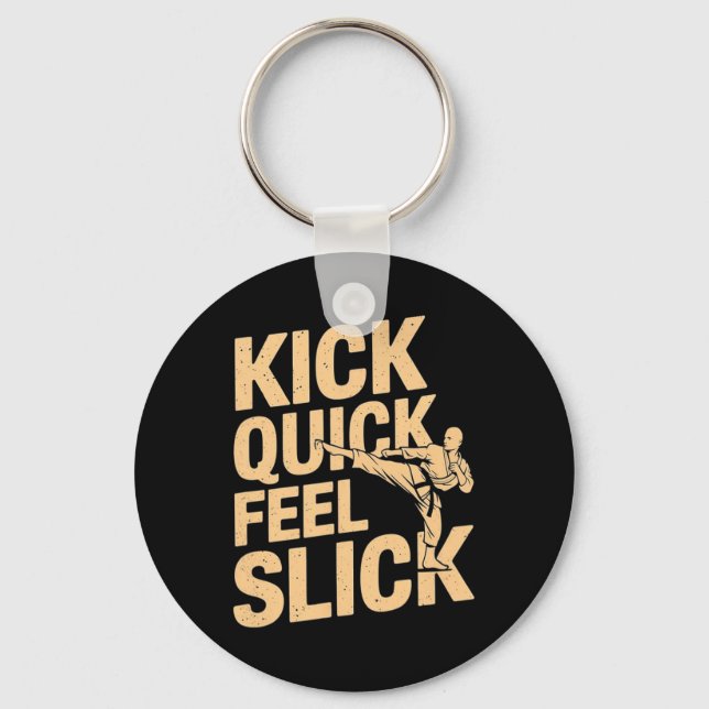 Chaveiro Kick Quick Slick - Karate Fighter Martial Art (Frente)