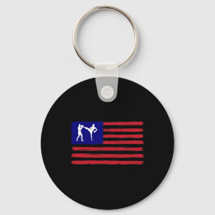 Chaveiro Kickboxing 4 de Julho Patriótico Distressed Americ
