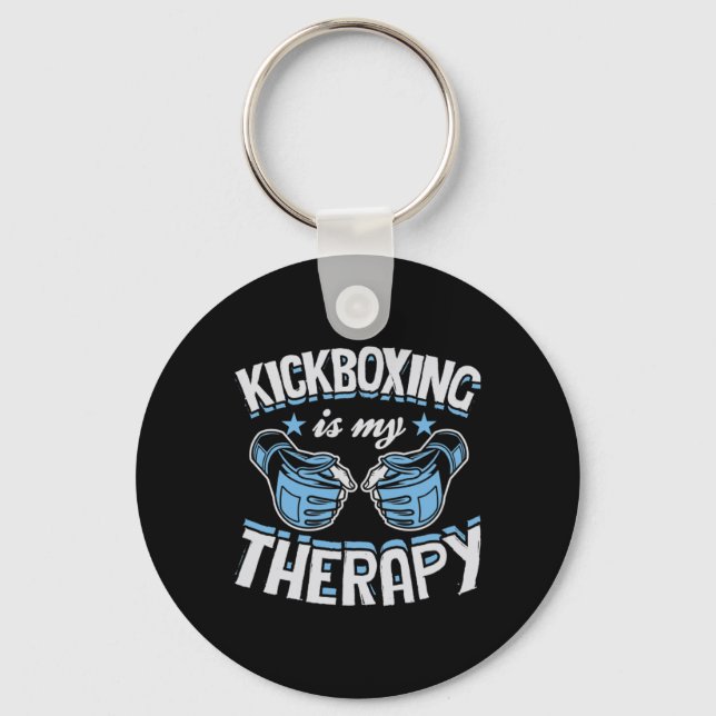 Chaveiro Kickboxing É Minha Terapia Engraçado Boxe Caratê M (Frente)