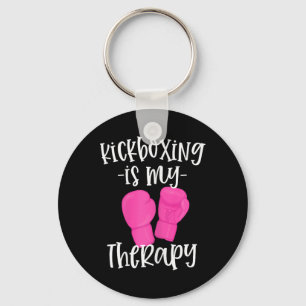 Chaveiro Kickboxing É Minha Terapia Funny Kickboxer Workout