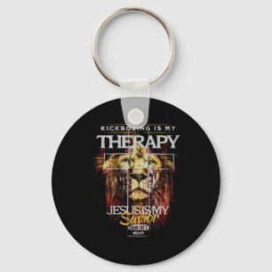 Chaveiro Kickboxing É Minha Terapia Jesus Meu Salvador Luta