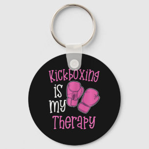 Chaveiro Kickboxing Feminino é Minha Terapia Feminino Funny