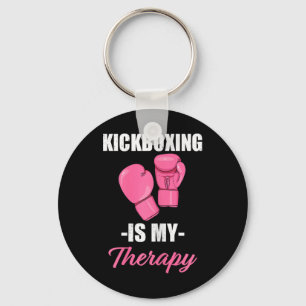 Chaveiro Kickboxing Feminino é Minha Terapia Ótimo Presente