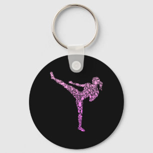 Chaveiro Kickboxing Kickboxer Karatê Garotas Crianças Mulhe