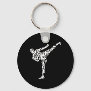 Chaveiro Kickboxing Kickboxer Karate Meninos Crianças Homen