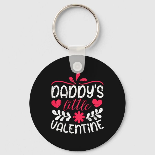 Chaveiro Kids Daddys Little Valentine Day Heart Love Kids B (Frente)