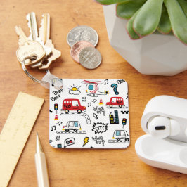 Chaveiro Kids Playful Transport Pattern 
