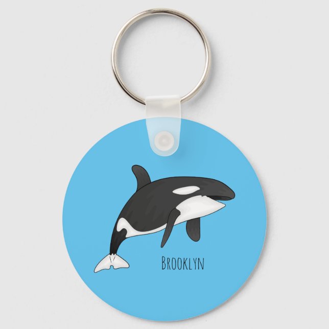 Chaveiro Killer whale cartoon illustration (Frente)