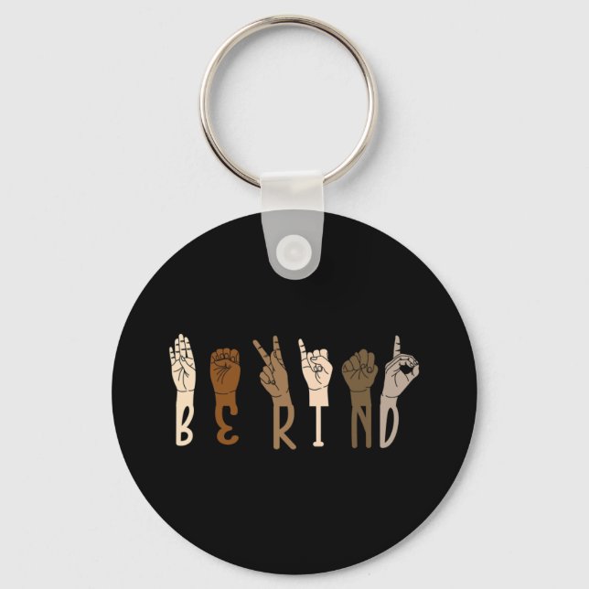 Chaveiro Kind Sign Language Intérprete Melanin (Frente)