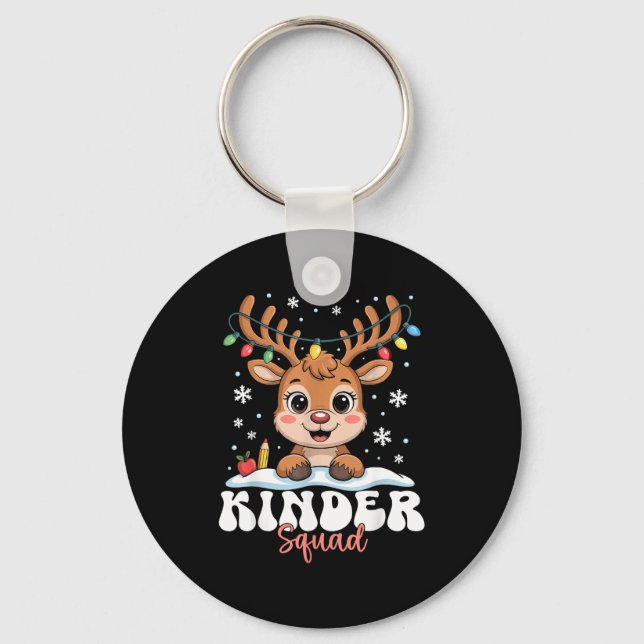 Chaveiro Kinder Squad Reindeer Christmas Lights Cute Winter (Frente)